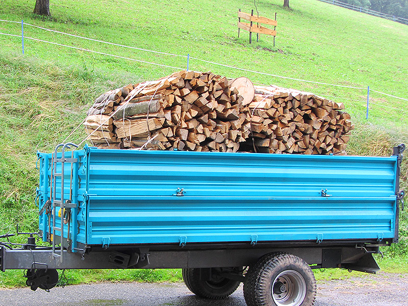 Wir produzieren und transportieren Brennholzz für Sie